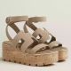 Hermes Havane 30 Sandals in Beige Suede Leather