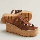 Hermes Isabella 30 Sandals in Brown Calfskin 