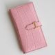 Hermes Bearn Long Wallet in Pink Matte Alligator Leather