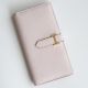 Hermes Bearn Long Handmade Wallet in Mauve Pale Epsom Calfskin