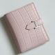 Hermes Bearn Compact Wallet in Mauve Pale Matte Alligator Leather