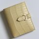 Hermes Bearn Compact Wallet in Vanille Matte Alligator Leather