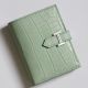 Hermes Bearn Compact Wallet in Vert D'eau Matte Alligator Leather