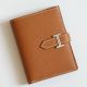 Hermes Bearn Compact Handmade Wallet in Gold Epsom Calfskin