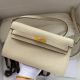 Hermes Kelly Classique To Go Wallet in Craie Epsom Calfskin