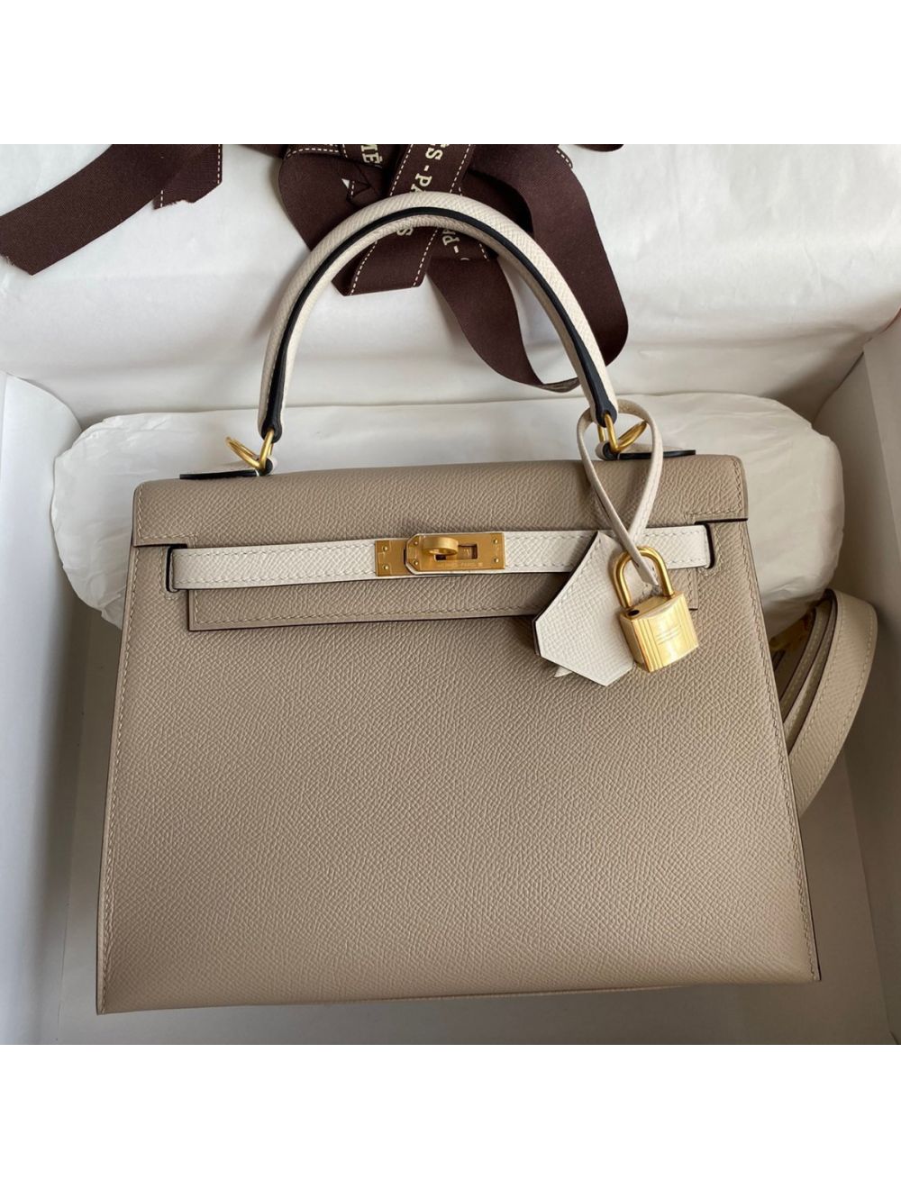 Replica Hermes Bolide 31 Handmade Bag In Taupe Clemence Leather