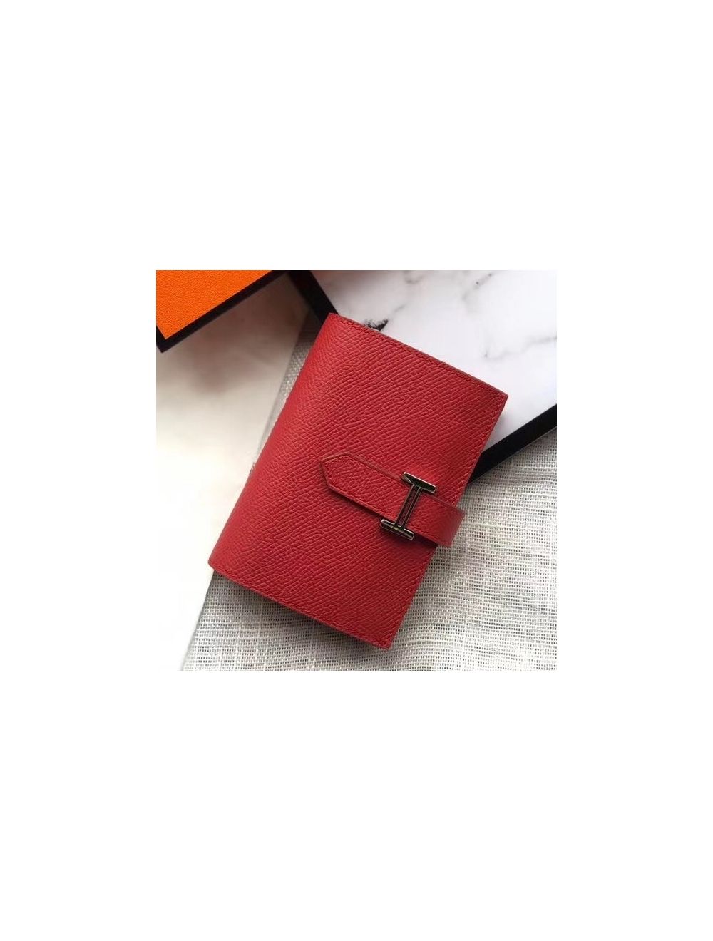 Replica Hermes Bearn Mini Wallet In Red Epsom Leather