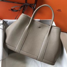 HERMES Garden Party 36 Grey Leather Bag. Ready stocks! Whatsapp 90288279  for enquiries 🤗, By Turnbagtime by Tokio3388