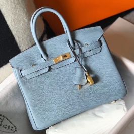 Hermes Birkin 30cm Togo leather Handbags Blue Lin Gold Replica Sale Online  With Cheap Price
