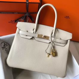 Replica Hermes Birkin 30cm Bag In Trench Clemence Leather GHW