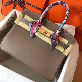 Replica Hermes Birkin 30 Retourne Handmade Bag In Terre Cuite