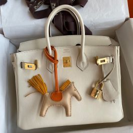 Hermes Birkin 30 Retourne Handmade Bags In Nata Clemence Leather On Sale