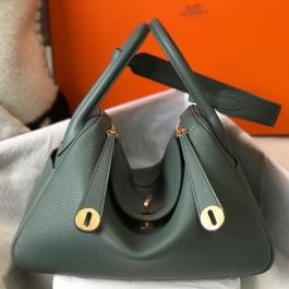 Replica Hermes Vert Amande Clemence Kelly 32cm Retourne Handbag QY01468