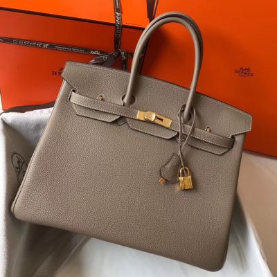 Replica Hermes Kelly Sellier 25 Bicolor Bag in Trench and Taupe