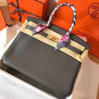 Kelly danse leather crossbody bag Hermès Grey in Leather - 36175868