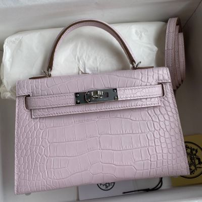Replica Hermes Kelly Sellier 25 Bicolor Bag in Rose Confetti and