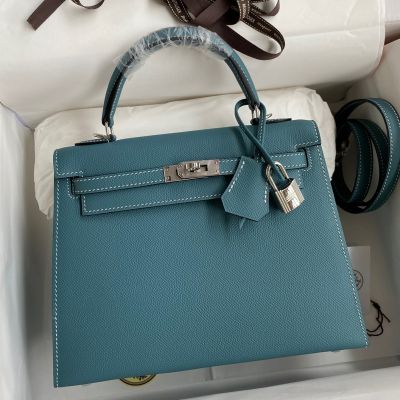 Replica Hermes Kelly Sellier 25 Handmade Bag In Terre Cuite