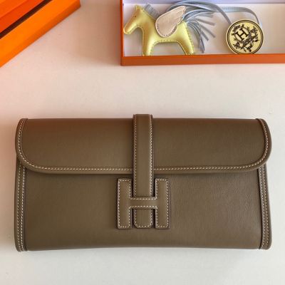 Replica Hermes Kelly Pochette Handmade Bag In Vert Cypres Epsom Calfskin