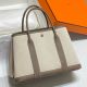Hermes Garden Party 30cm Bag in Toile and Taupe Leather