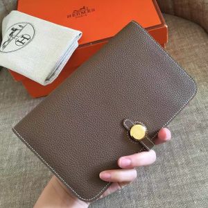 Hermès Bleu Paon Constance Long Wallet of Epsom Leather with
